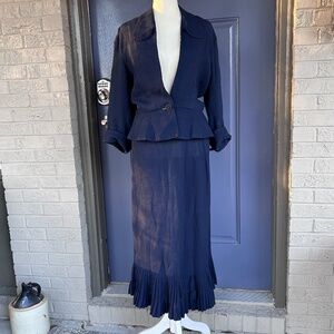 Vintage 2 Piece Skirt Suit, Medium
